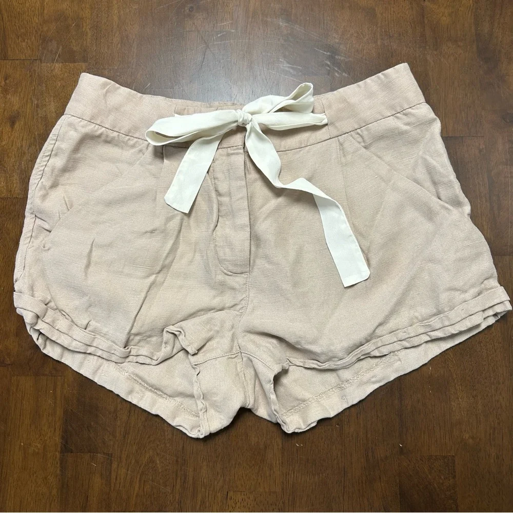 ARITZIA WILFRED Allegra Linen Blend Short in Tan Size 0 - Picture 2 of 16